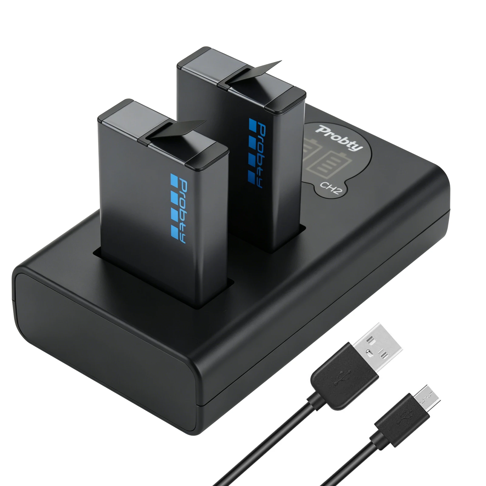Image of Für GoPro MAX2 Wiederaufladbarer Akku 2280mAh + LCD-Doppelladegerät Go Pro MAX2 Zubehör