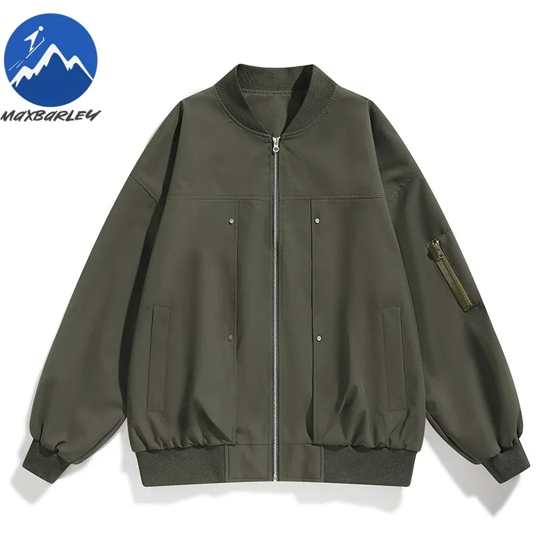

Maxbarley Vintage Male Jacket 2025 Autumn Fashionable Camping Windproof Coat Hip Hop Streetwear Premium Quality Casual Outerwear