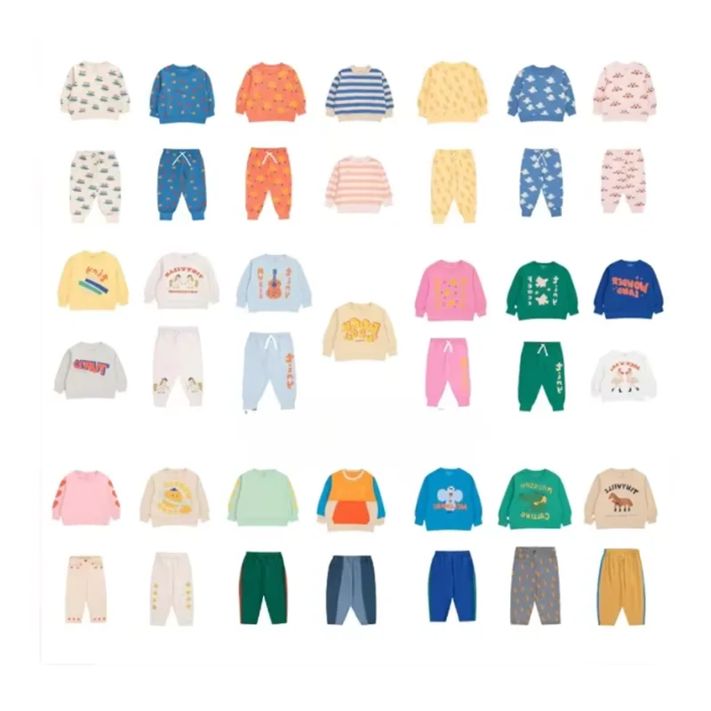 

PER-SALE (Ship in September) 2024 TC Autumn Kids Sweatshirts Girls Cartoon Sweaters Baby Children Cotton Pants Boys Clothes