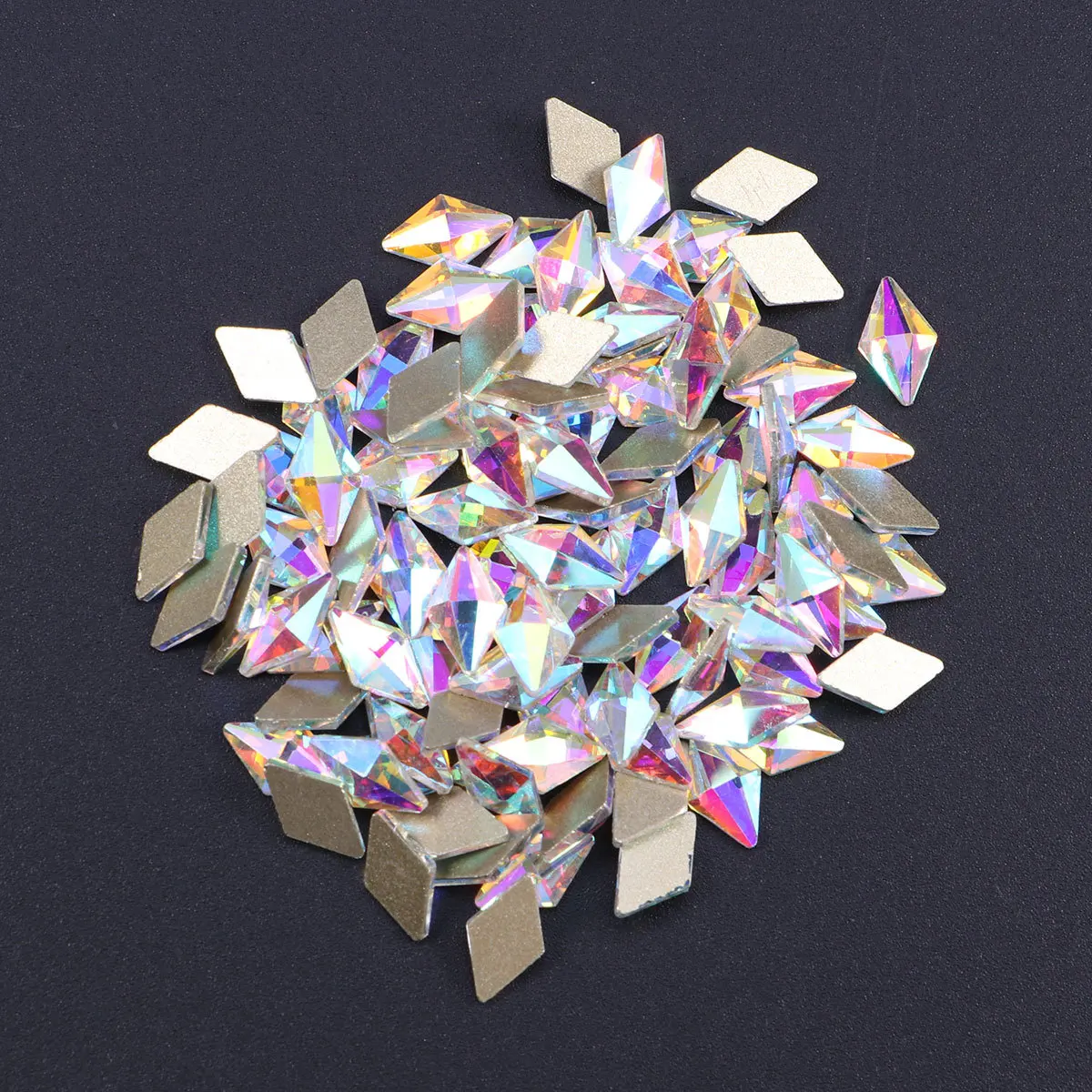 100 قطعة مسمار الفن الراين المعين تقليد كريستال الأحجار الكريمة شقة الظهر مختلط مسمار الديكور DIY بها بنفسك الأظافر الهاتف الحرف 6x10mm #1