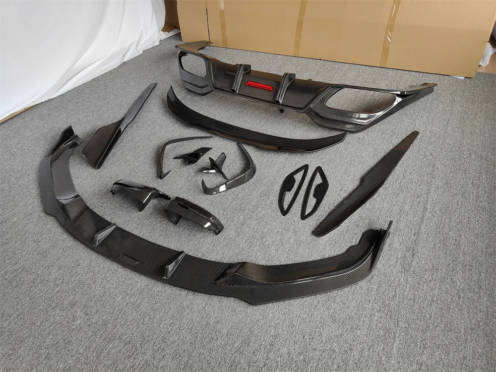 Used Carbon Fiber AC Style Body Kit for 8 Series G15 G16 M850i Including Front Bumper Diverter Side Skirt Spoiler Rear Diffuser