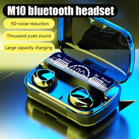 M10 TWS Fone Bluetooth Headphones with Mic Earbuds 3000Mah Charger Box Wireless Earphones LED Display Wireless Bluetooth Headset