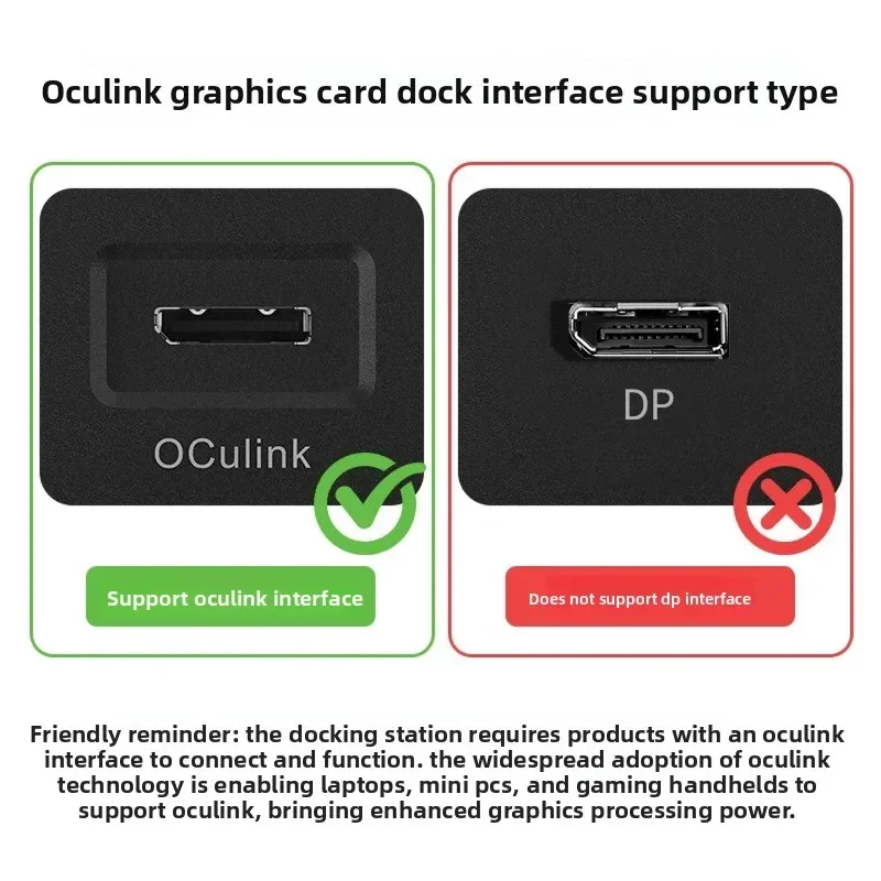 Laptop graphics card docking station oculink graphics card docking station, desktop mini PC thin and light external single