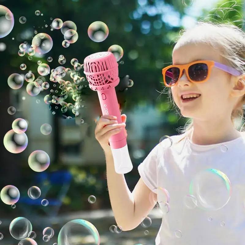 Automatischer Blasenstab, Blasenmacher, automatisches Partybevorzugungsspielzeug für den Außenbereich mit Licht und Lösungen für Kinder im Alter von 3–16 Jahren