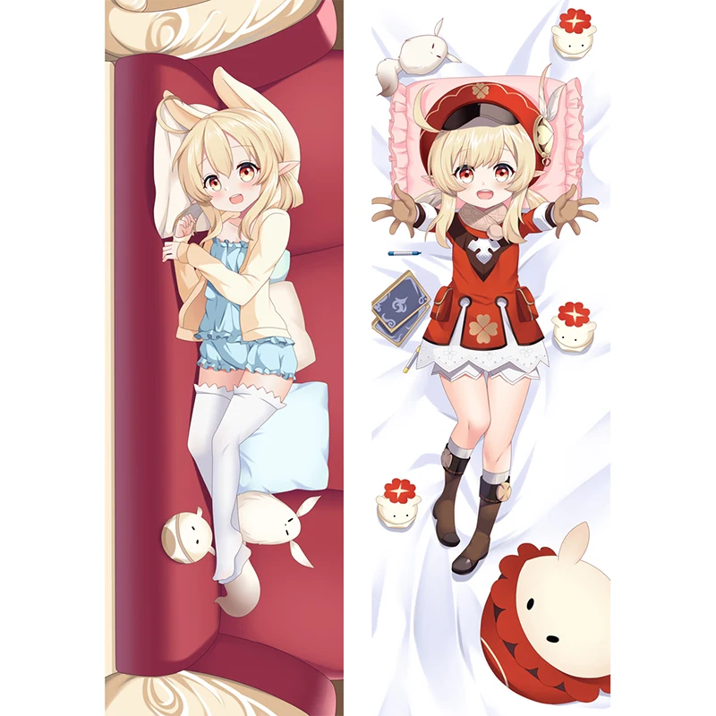 

50x180cm Game Klee Genshin Impact Pillow Cover Cushion Otaku Girl Pillow Case Dakimakura Body Hugging Cosplay Pillowcase