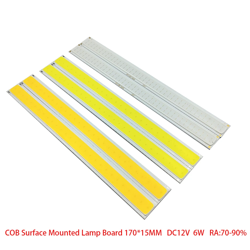 COB Light Board DC12-14V 6W White Warm Blue LED Light Strip 170X15MM Positive And Negative Electrode Welding Panel Light Chip