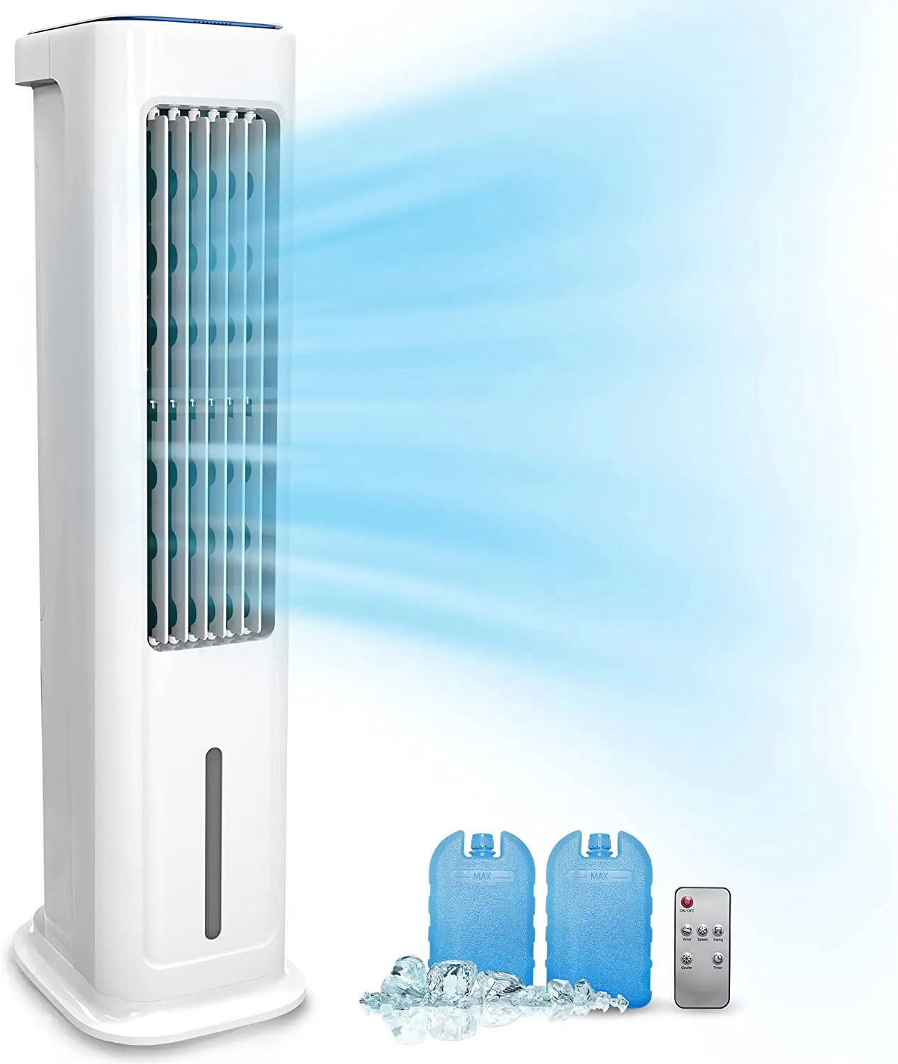 

WTF-006 Oscillating Portable Household Remote Control Water Tower Fan with Air Cooler Water Swamp Cooler