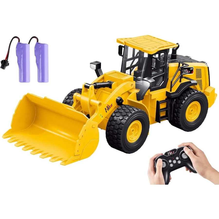 

9-канальный колесный погрузчик с дистанционным управлением, масштаб 1:18, строительная игрушка, реалистичные звуки и огни, вездеход, TPR, резиновые шины, Perfec