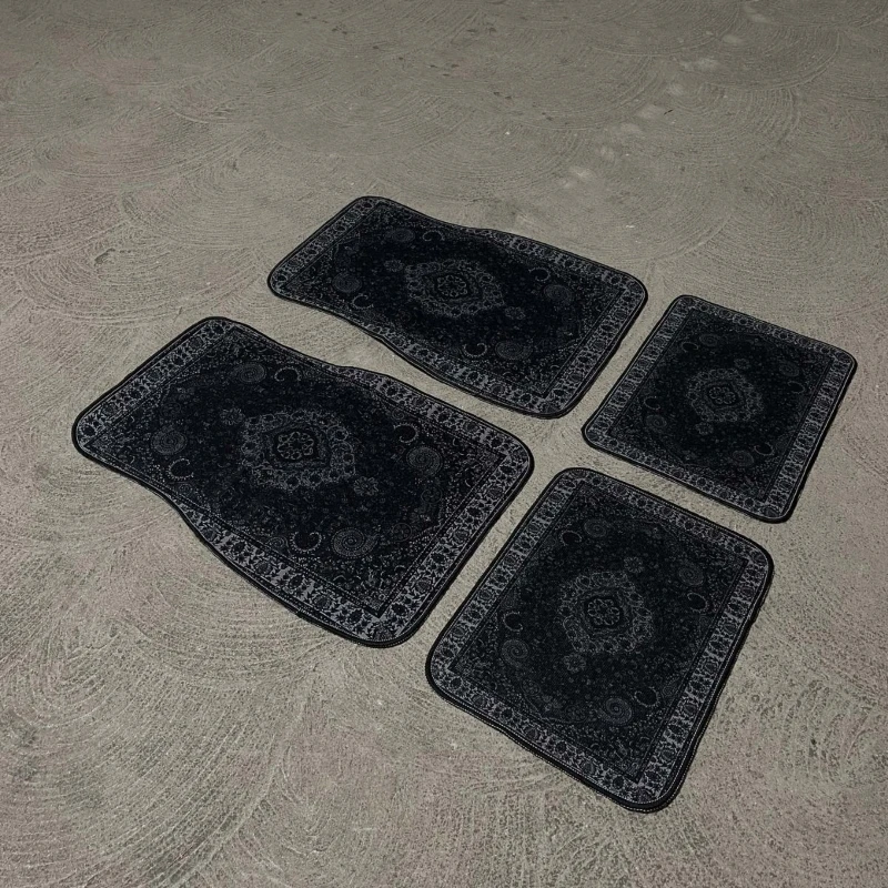 Universal Car Floor Mats Print Rectangular Auto Floor Carpets Tapis Anti-slip Car Foot Pads Auto Interior Decor Accessories