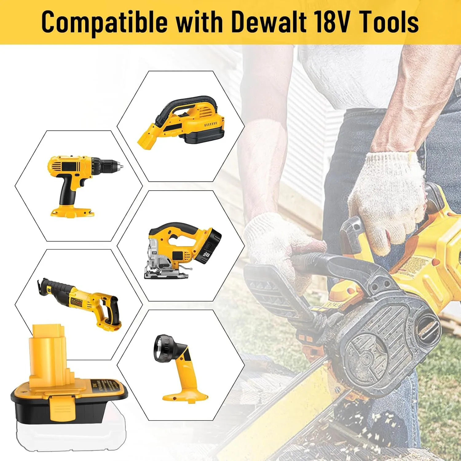 محول بطارية DM18D مع تحويل USB لبطارية ليثيوم DeWalt 20V وMilwaukee 18V لبطارية DeWalt NiCad وNiMh