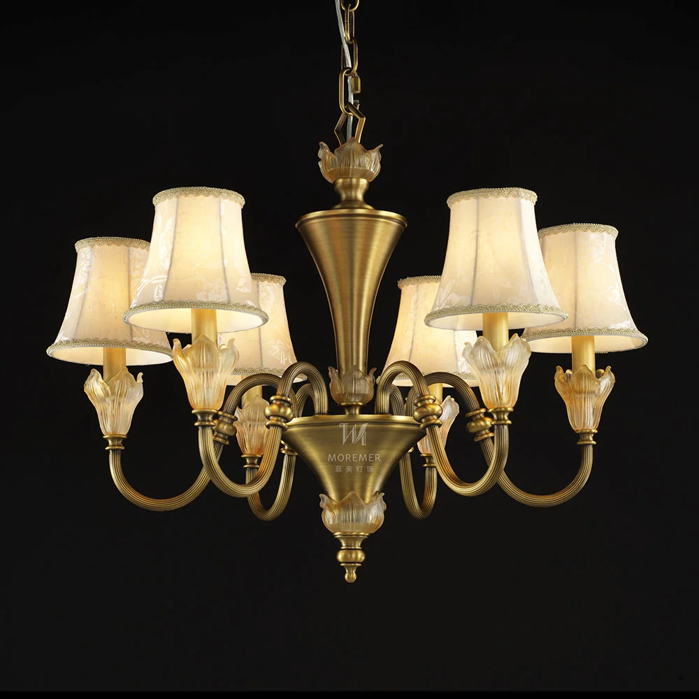 6-head Vintage Home Office Hotel Bar Decorative Pendant Light Wedding Chandelier Hanging Lamp