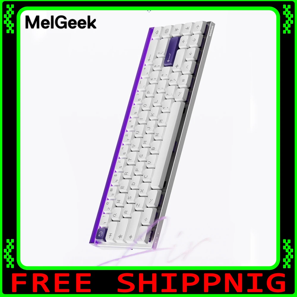 Melgeek MADE68 AIR Keyboard Magnetik 8K 16K Rt0.01mm Ttc Profil Rendah Mini Super Magnetic Switch Keyboard Paduan Sembrono Kustom