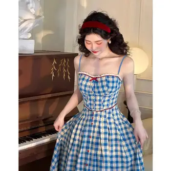 10 best sales sukienka w kratkę gingham damska - №5