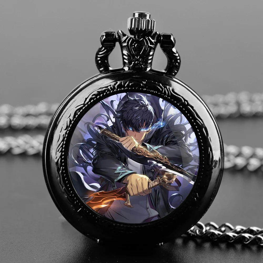 Populaire Anime Glazen Koepel Zakhorloge met Ketting Vintage Quartz Hanger Horloges Heren Dames Cadeau