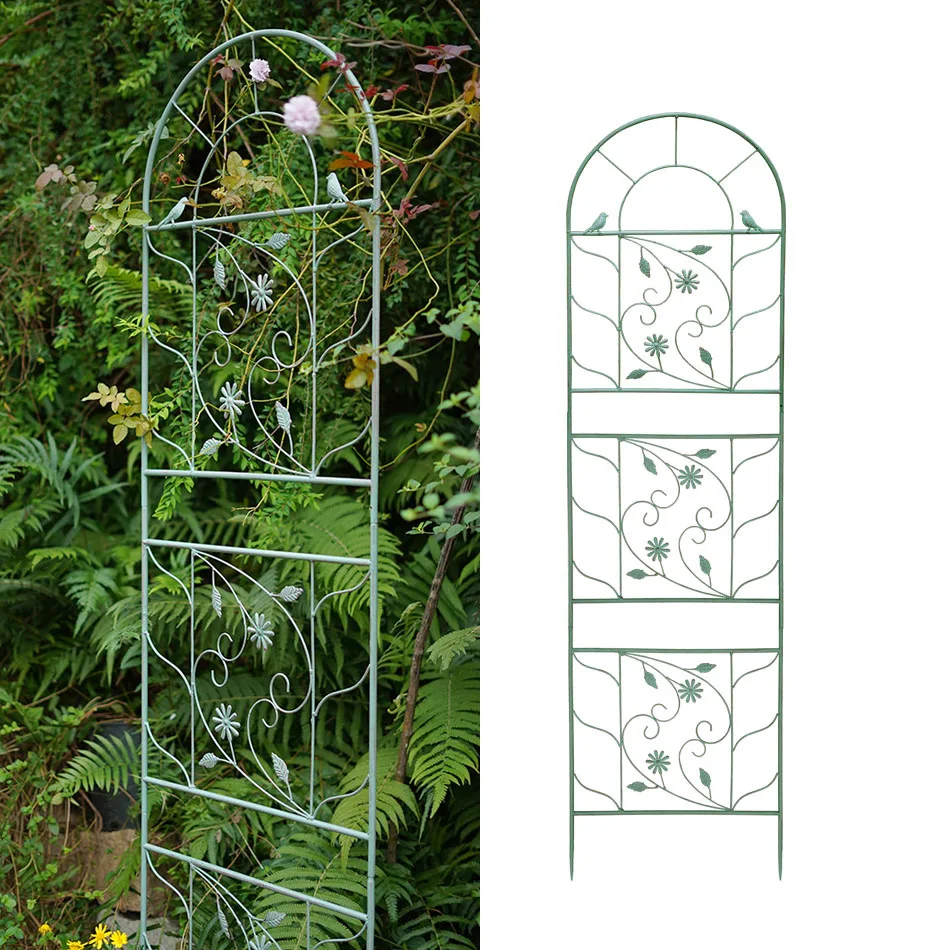 

188cm high garden iron plant climbing frame with decorative vine flower support climbing frame garden plant climbing frame