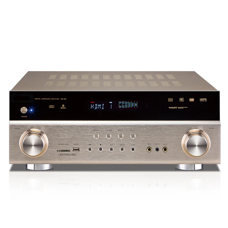 Vofull Home Theater BT 5.0 AV Receiver 450W 5.1ch Power Amplifier HD ARC Optical Coaxial DSP Audio Amplifier