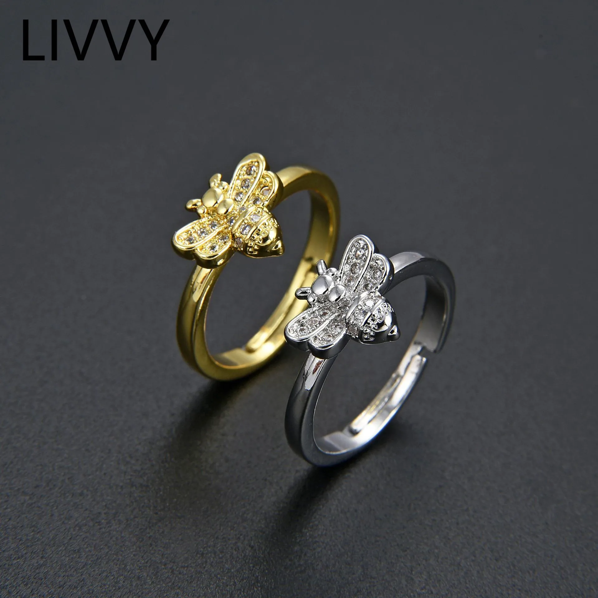Новинка, Лидер продаж, открытые Регулируемые кольца LIVVY для женщин, обручальные кольца с животными, модные ювелирные изделия, подарки