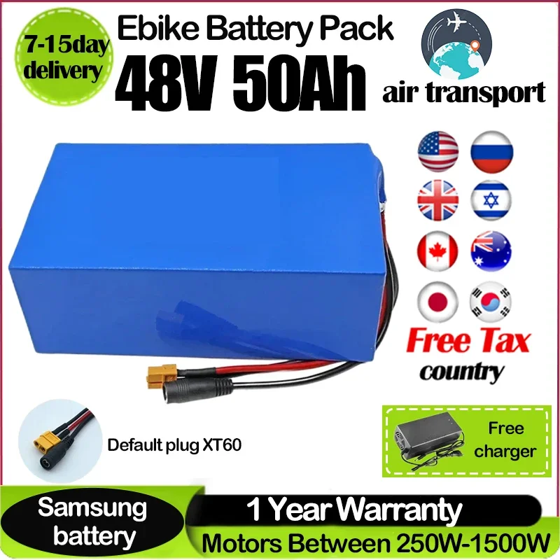 

Ebike Battery 48v 20ah 24ah 25 30ah 1000w Akku 15ah 35ah 40ah 2000w Bateria Para 12ah 23ah 50ah 250w-3000w Lithium Battery Pack