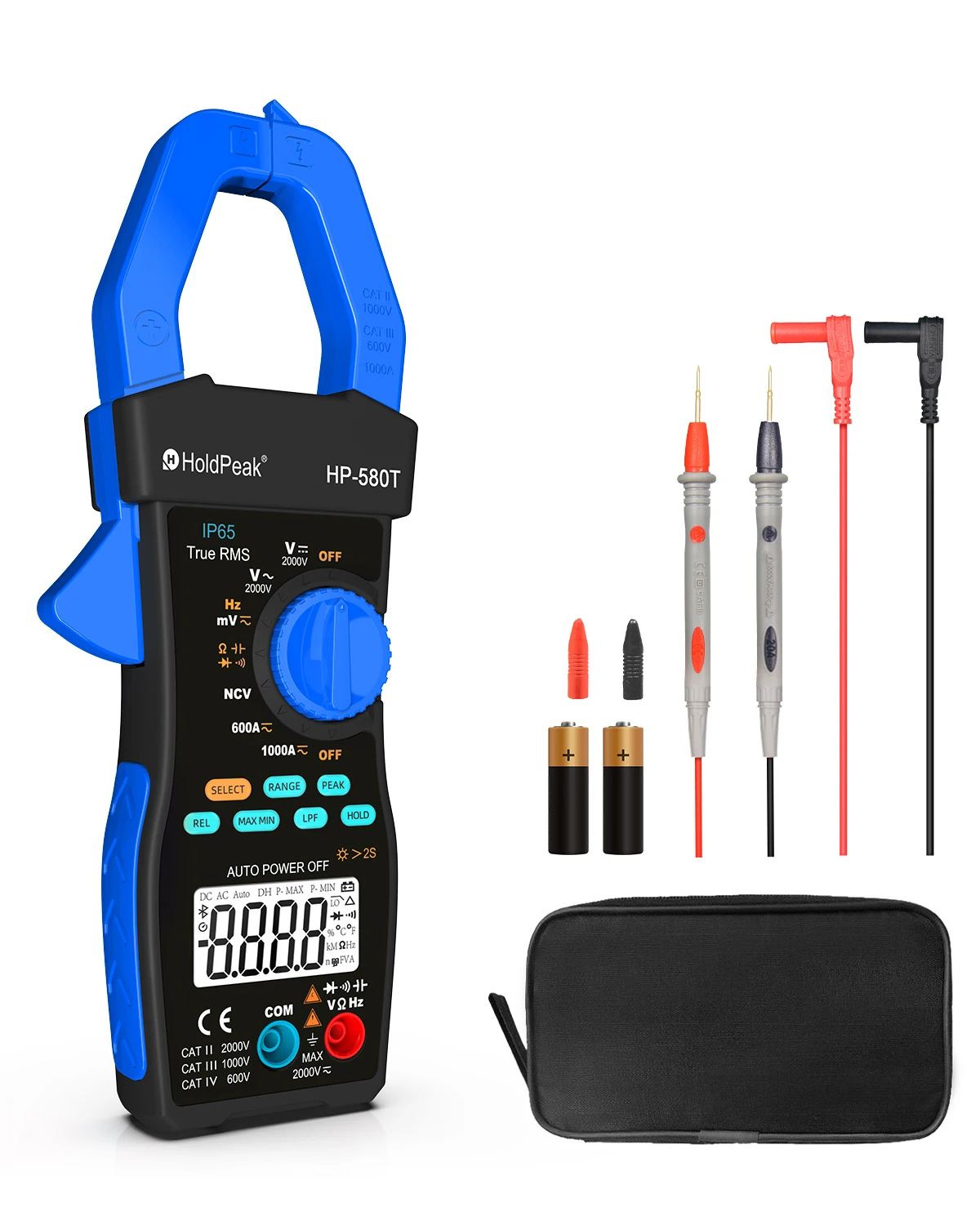 

Photovoltaic PV Digital Clamp Meter 1000A/2000V - 6000 Counts TRMS LPF Multimeter, NCV AC/DC Current Voltage Resistance Capacity