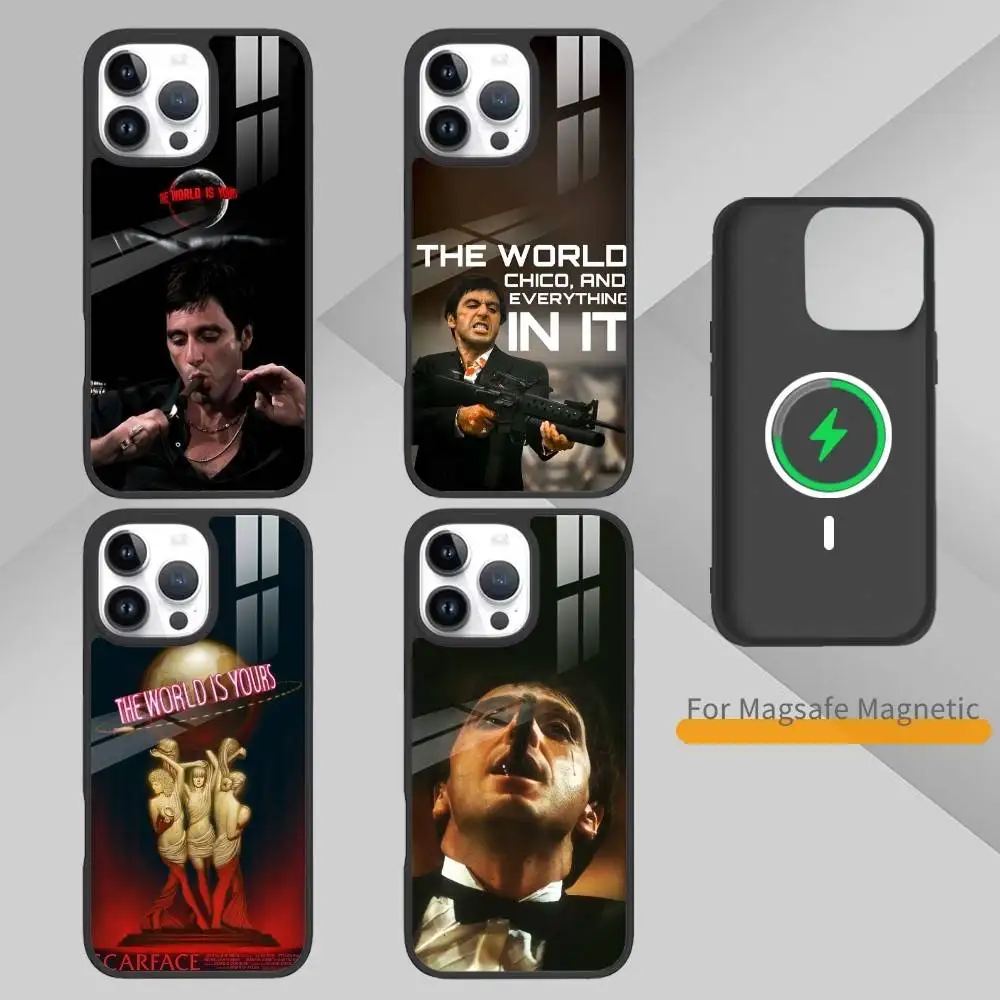 

1983 Film S-Scarface Phone Case For IPhone 14,16,15,13,17,12,Plus,Pro,Max Magnetic For Magsafe Frosted Cover