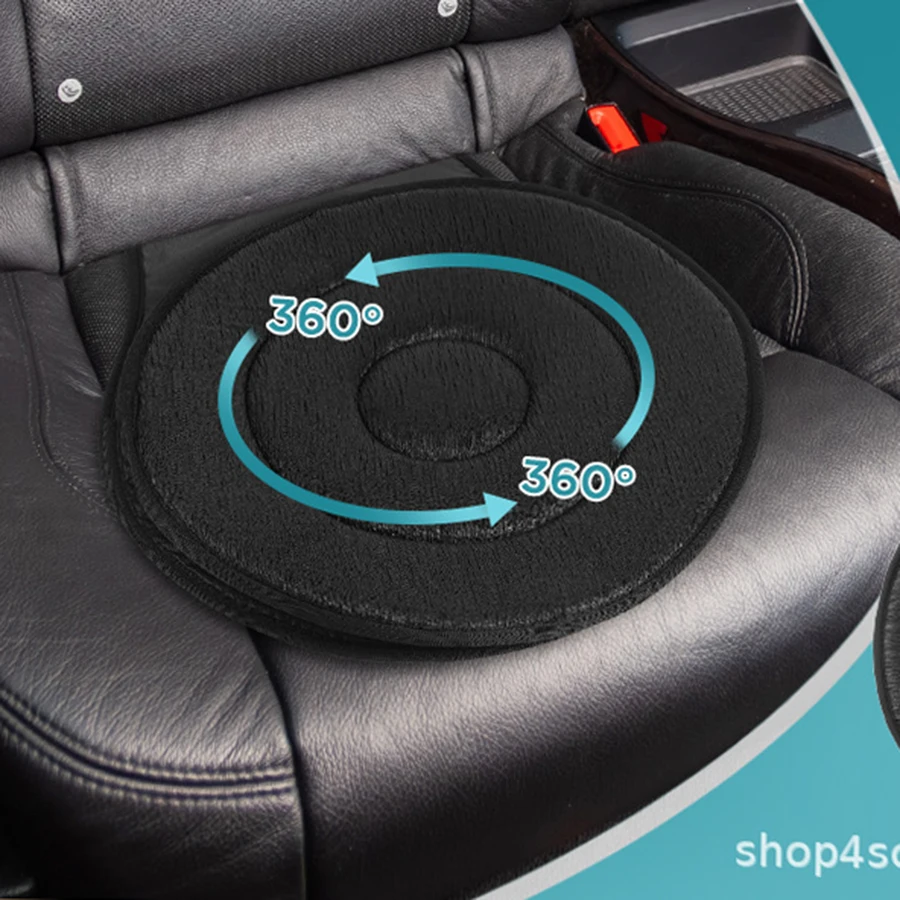 Coussin de siège de voiture rotatif à 360 degrés pour personnes âgées et femmes enceintes, coussin de siège pivotant universel multifonctionnel pour véhicule