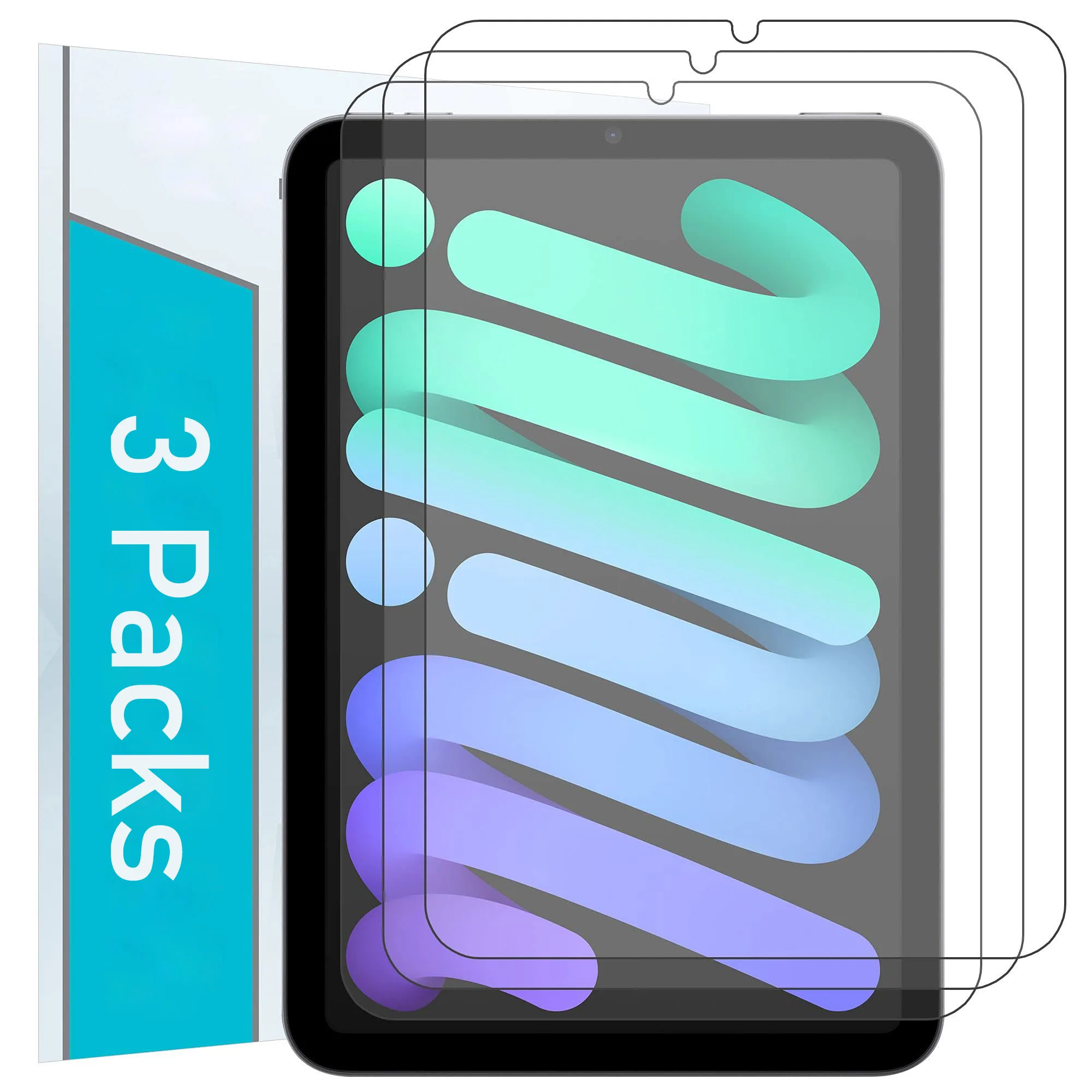 

( 3 Packs ) Tempered Glass For Apple iPad Mini 1 2 3 4 5 6 7.9 8.3 2012 2013 2014 2015 2019 2021 Tablet Screen Protector Film