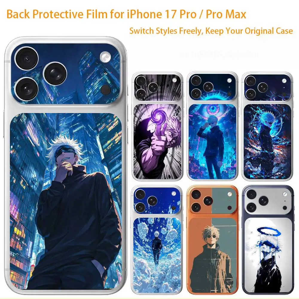 

Премиум-наклейка J-Jujutsu K-Kaisen G-Gojo для iPhone 17 Pro/Max, защитная наклейка на заднюю панель и камеру (не чехол)