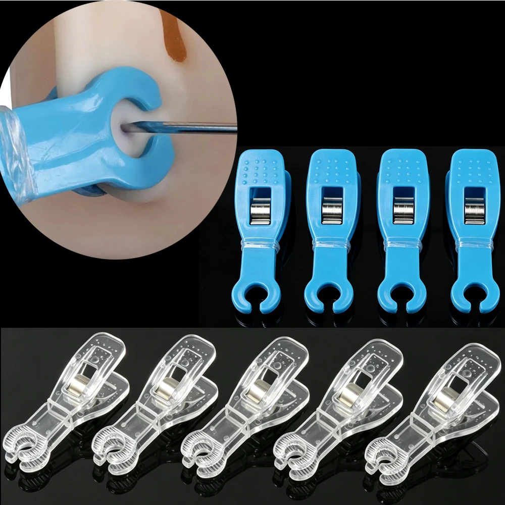 Disposable Sterile Body Piercing Clamp Set Open Plastic Hemostatic Forceps Plier Tattoo Tool For Ear Lips Piercing Clip