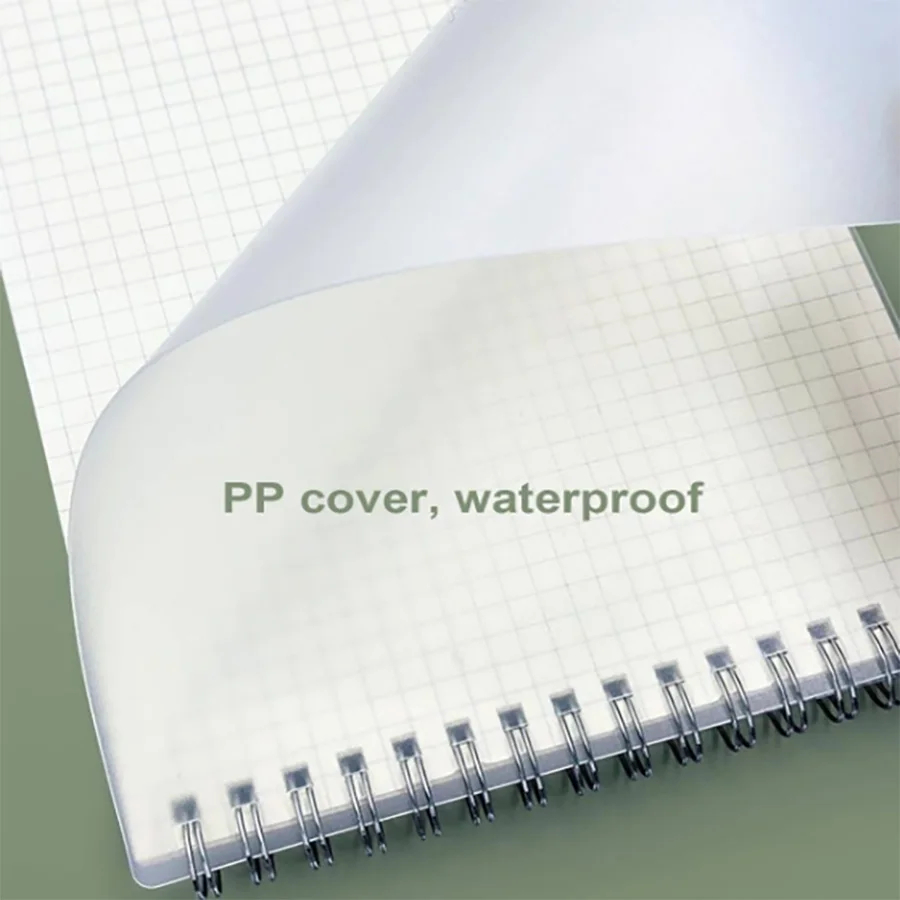 A5/B5/A4 Coil Notebook Grids Upward Flipping Notepad 80 Sheets Hard Cover Sketchbook School Office Supplies