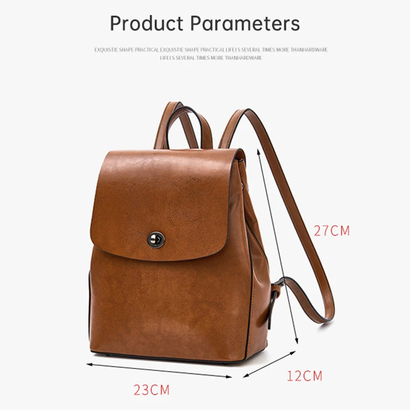 Genuine Leather Women Backpack Large Capacity Fashion Girls Back to School Bag High Quality Cowhide Female Laptop Backpacks