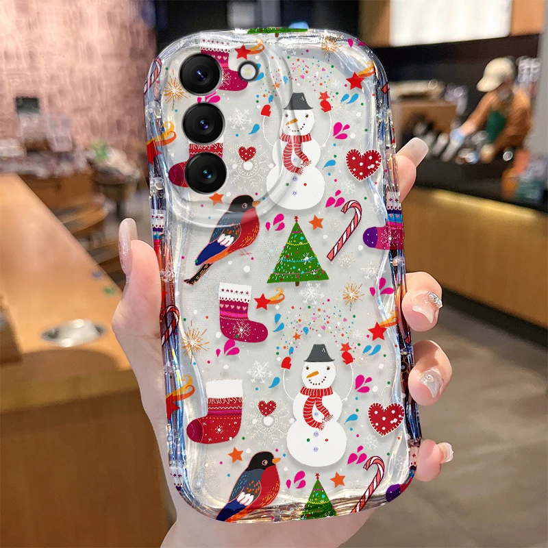 Pupazzo di neve Onda Custodia per Samsung Galaxy A53 A50 A50S A36 A35 A34 A32 A30 A26 A25 A24 A20 A16 A15 A06 A05S A05 M55 M54 M35 5G Copertura