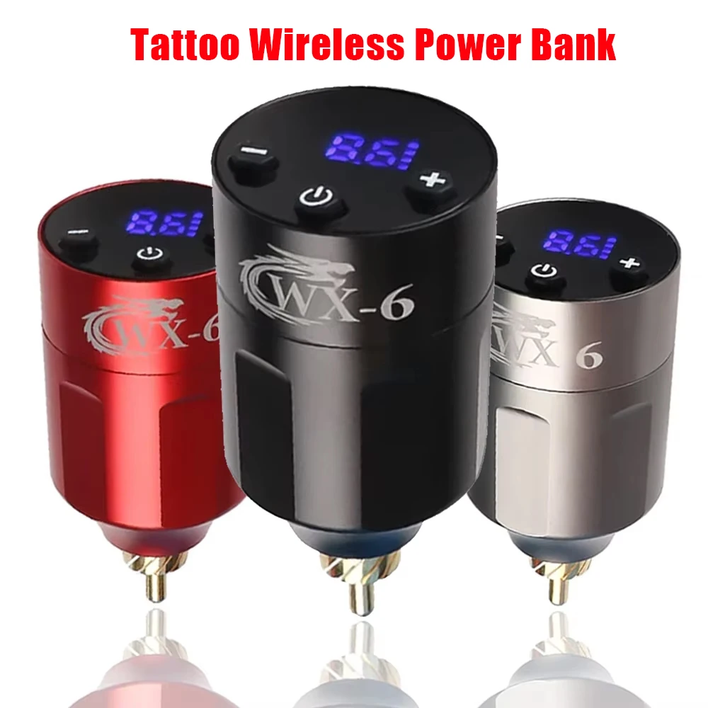 

Wireless Tattoo Power Bank RCA/DC Rotary Tattoo Machine Tattoo Power Bank on/off Control Suitable Body Painting Makeup Tools