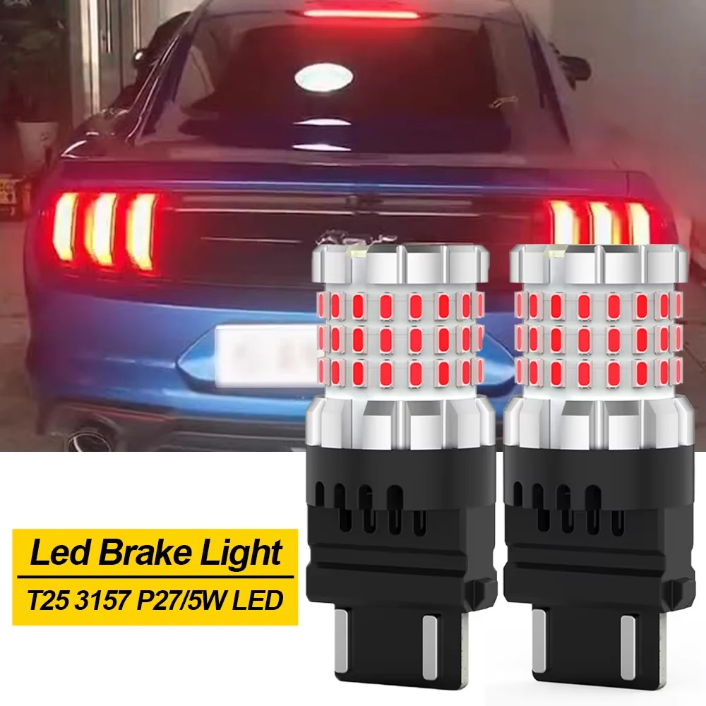 

BMTxms 2pcs 3157 3057 P27/7W LED Brake Light Blub Lamp Canbus For Nissan Frontier Xterra Titan Armada Quest Ford Chevrolet Dodge