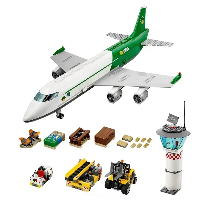 

New Airport Cargo Terminal Airplane Building Blocks Assembly Airplane Construction Brick Compatible 60022 Toys for Kids