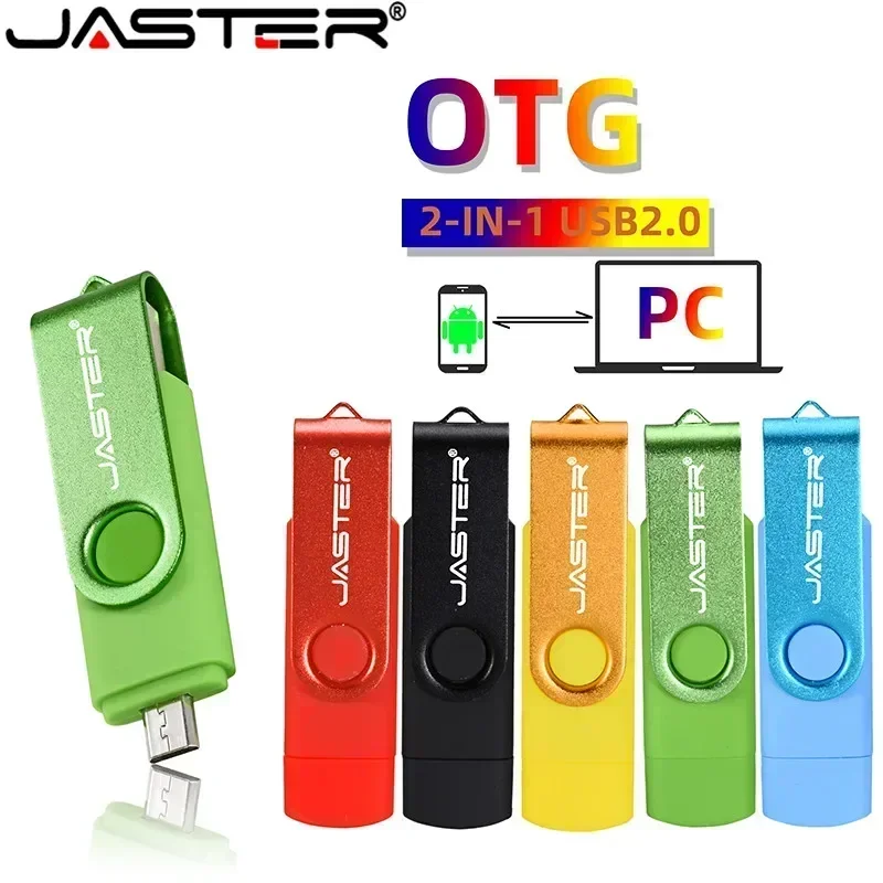 JASTER USB flash drives 3in1 OTG High speed U disk 64GB Rotatable Memory stick Free TYPE-C Adapter Business gift Micro USB Stick