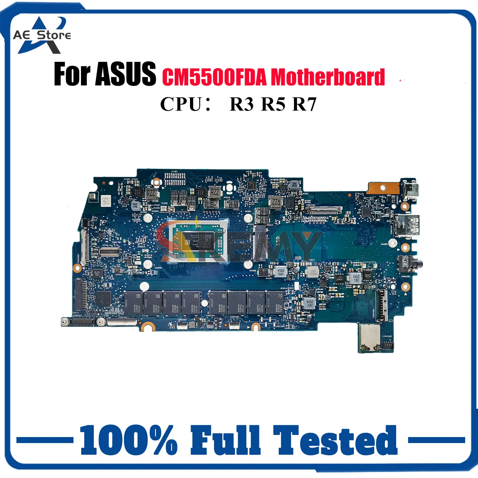 

Материнская плата для ноутбука CM5500FDA для ASUS Chromebook CM5500FDA CM5500F, материнская плата для ноутбука с процессором R3 R5 R7, 100% тестирование, ОК, быстрая доставка