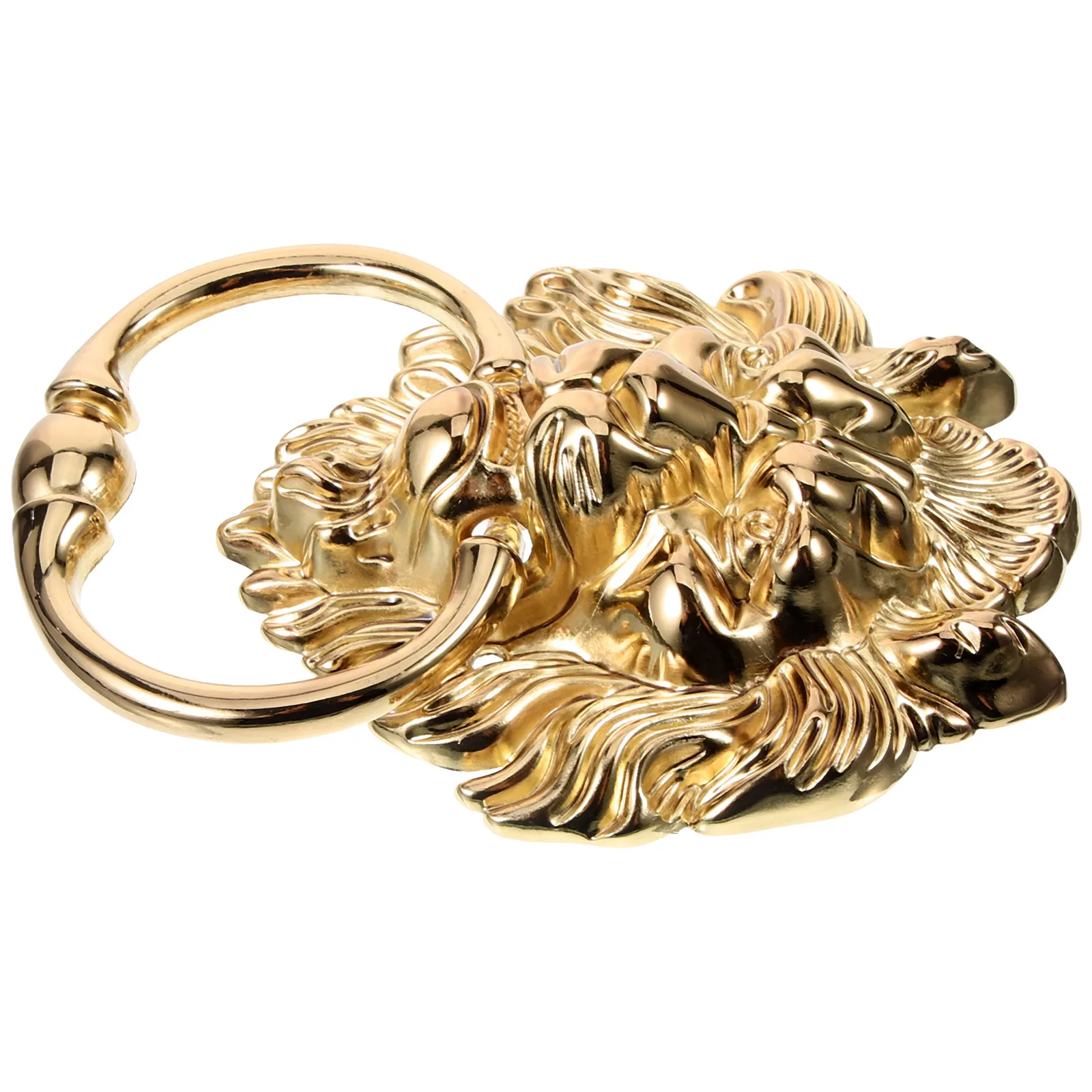 

Lion Head Door Handle Pull Knocker for Front Gate Doors Decor Zinc Alloy Gold Color Hardware