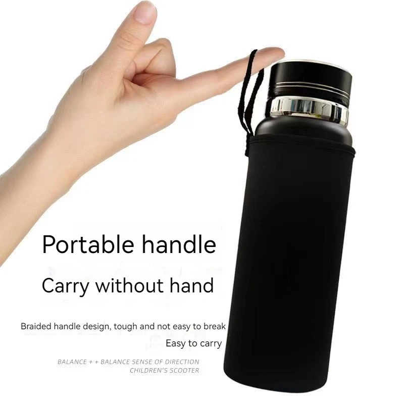 750ML/1000ML/1500ML Black Bottle Carrier Insulated Bag Sports Bottles Covers Mug Bottle Cup Case Bag For Water Bottle Cover Bag
