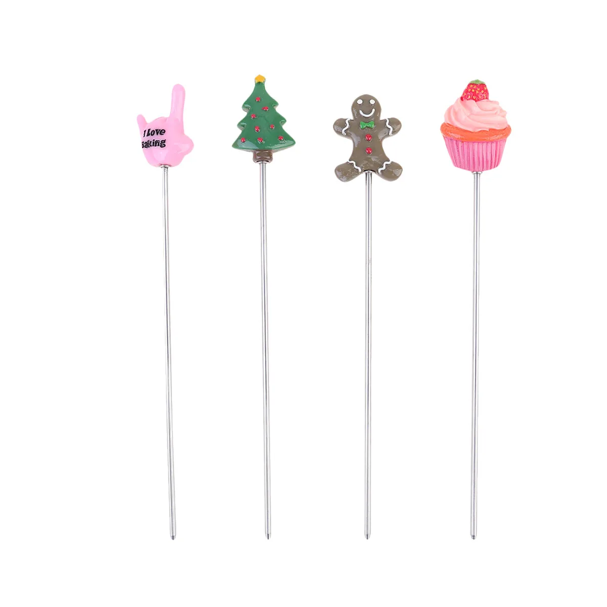 

4 Pcs Stainless Steel Cake Test Pin Tester Probe Pins Biscuit