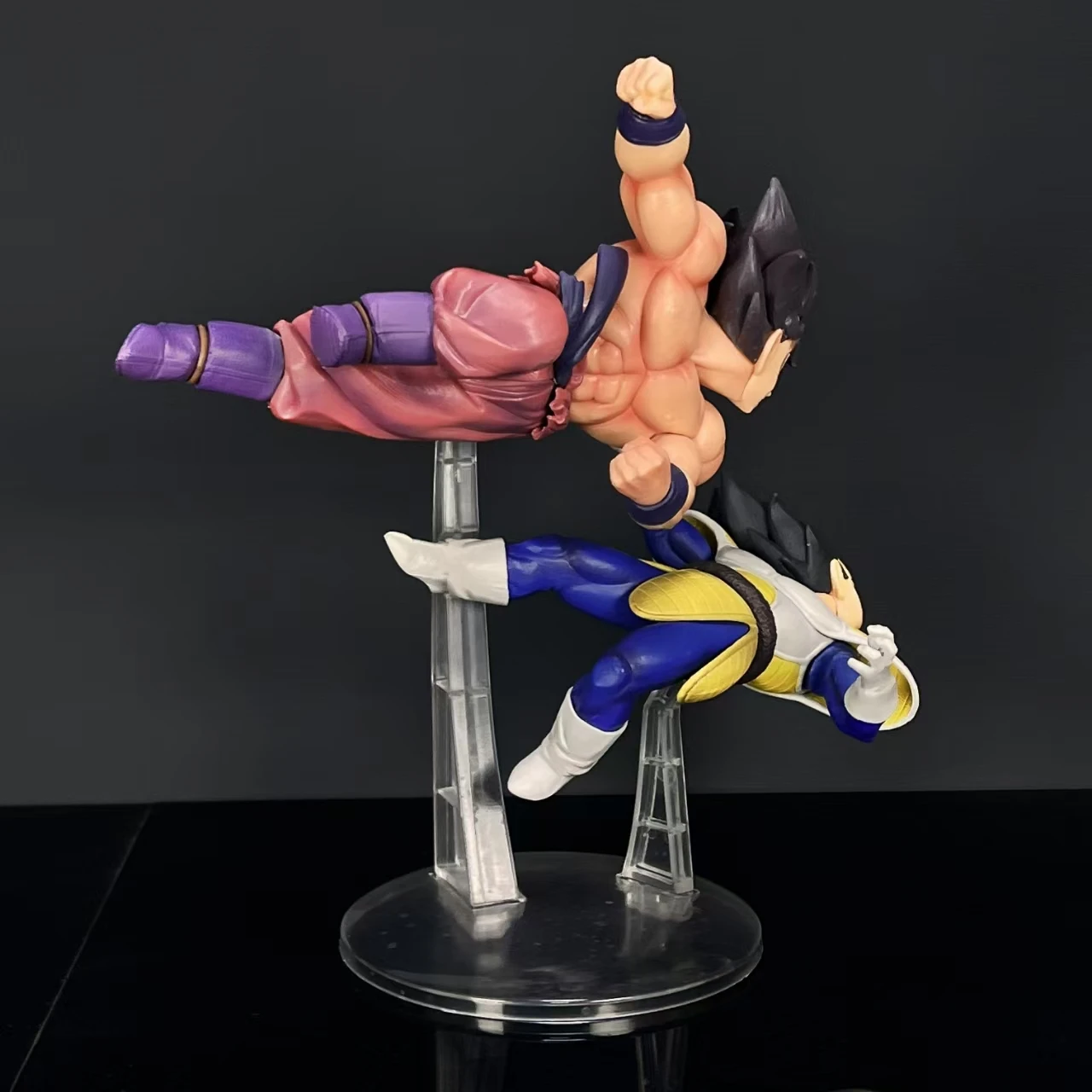 Collection de statues Dragon Ball Goku Vs Vegeta, scène classique, modèle de figurine de film d'anime, décoration de bureau, jouet d'ornement, cadeau, 23cm