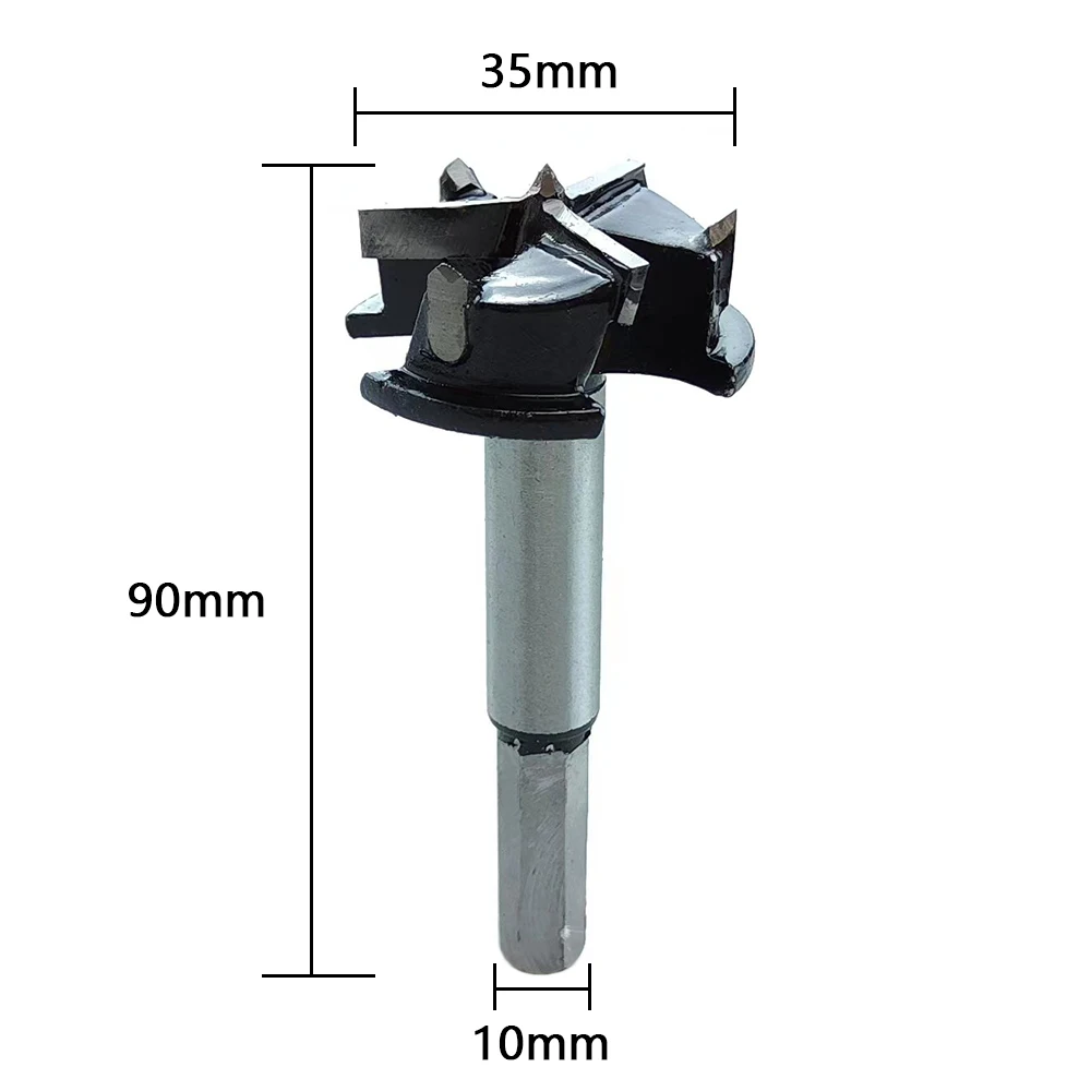 Imagem -03 - Forstner Carbide Dica Broca Madeira Auger Cutter Carpintaria Buraco Saw Cutter Ferramentas Elétricas Brocas Flautas 35 mm 1pc