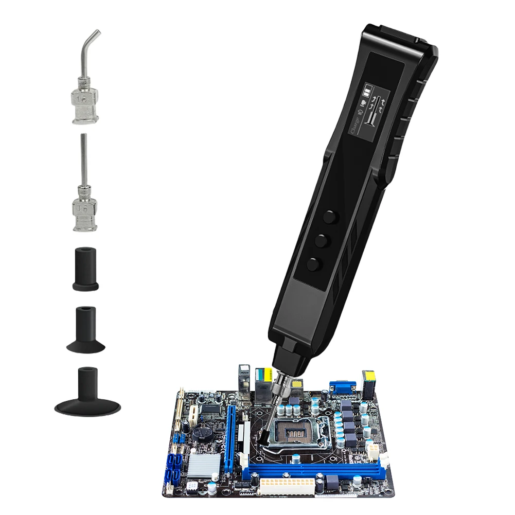 

Electric Rechargeable Vacuum Pickup Tool Anti Static Suction Picker Up Hand Tool for IC Component Placement and SMD Chip Rework