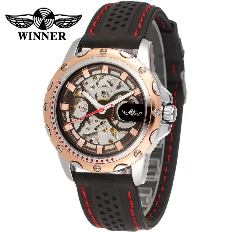 Ebay Winner, Men's Fashion Casual Hollow Silicone Automatic Mechanical Watch