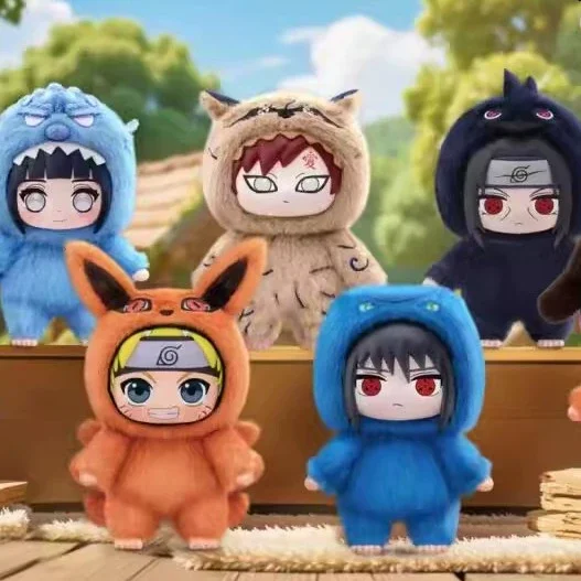 정통 EAKI 나루토 Shippuden 플러시 그림 여성을위한 귀여운 파티 선물 Collectible Action Figure Blind Box Edition