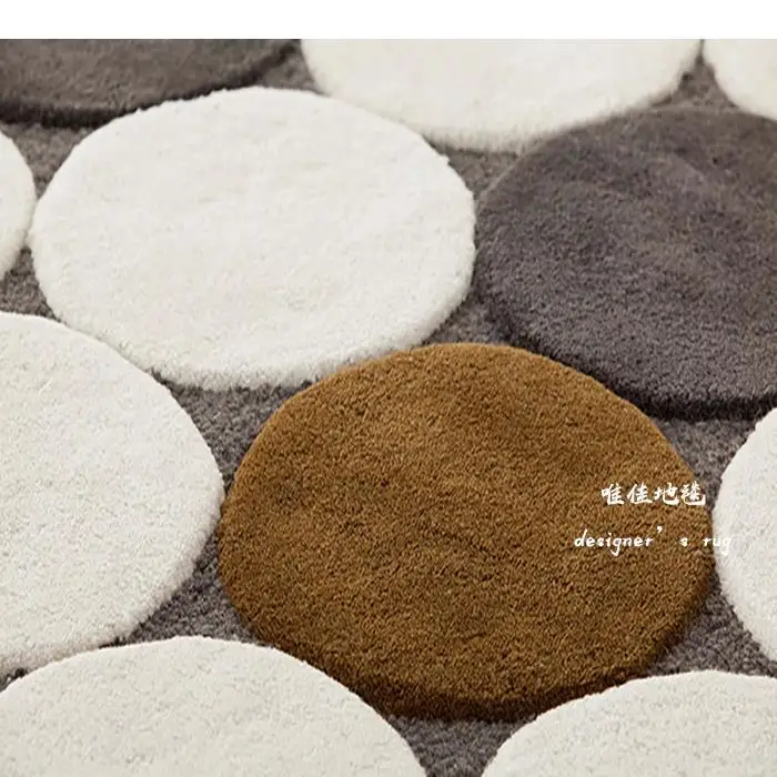 Round Stitched Carpeting Living Room Bedroom Rug Hand 100% Acrylonitrile Carpet Area for Big Rugs