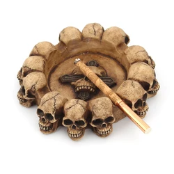 Creative Round Skull Ashtray, Home Decor Craft, Smoking Accessories