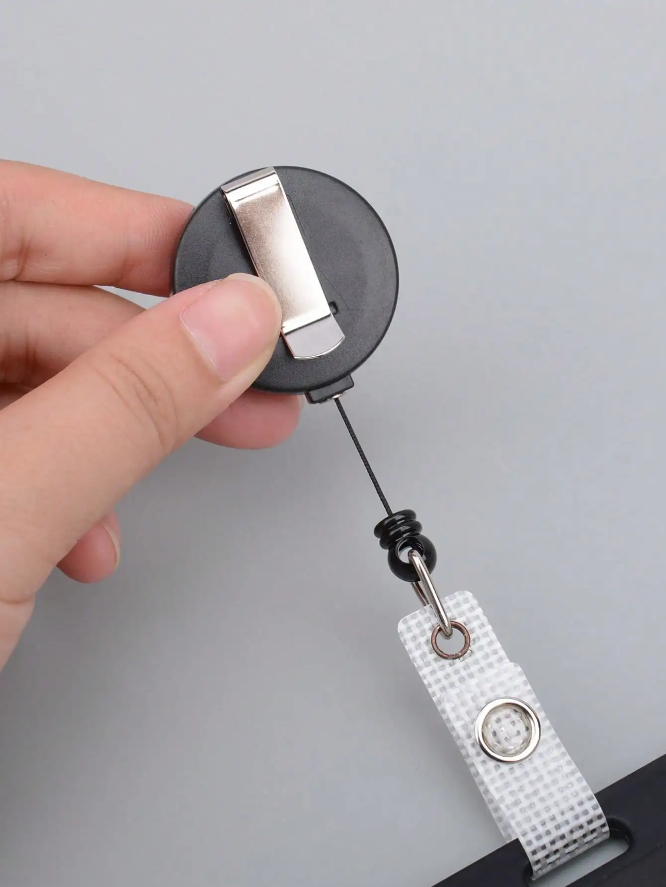 Einziehbares Ausweishalter-Lanyard, transparenter Kunststoff-Ausweishalter zum Ausweishalter für Büro, Arbeit, Ausweis, Schlüsselanhänger, Schulkarte – Detail 7