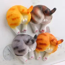Cat Butt Magnetic Fridge Sticker Resin Office Home Fun Refrigerator Decor Gift