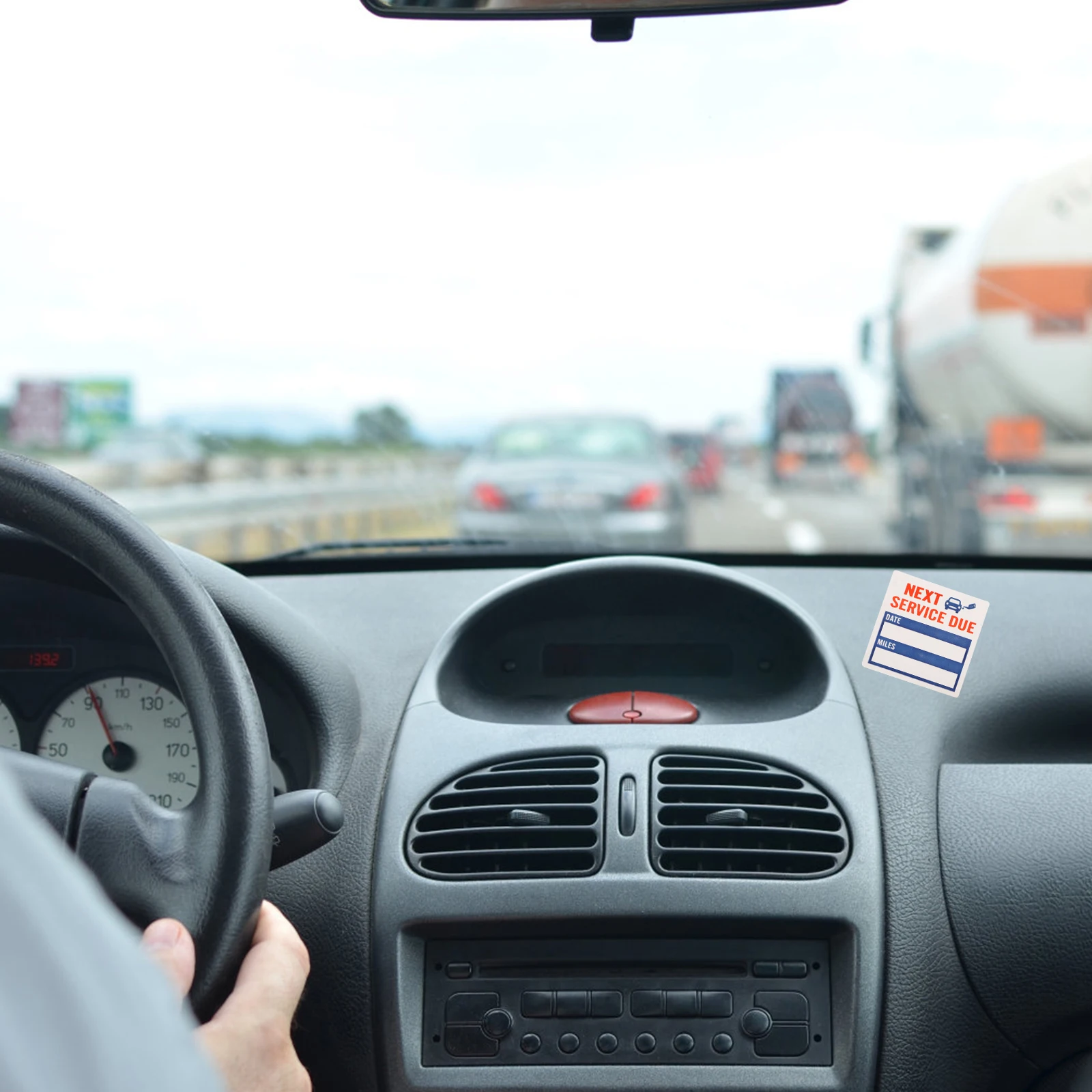 

Self-adhesive Due Reminder Stickers Cars Static Electricity Copper Plate Decals for
