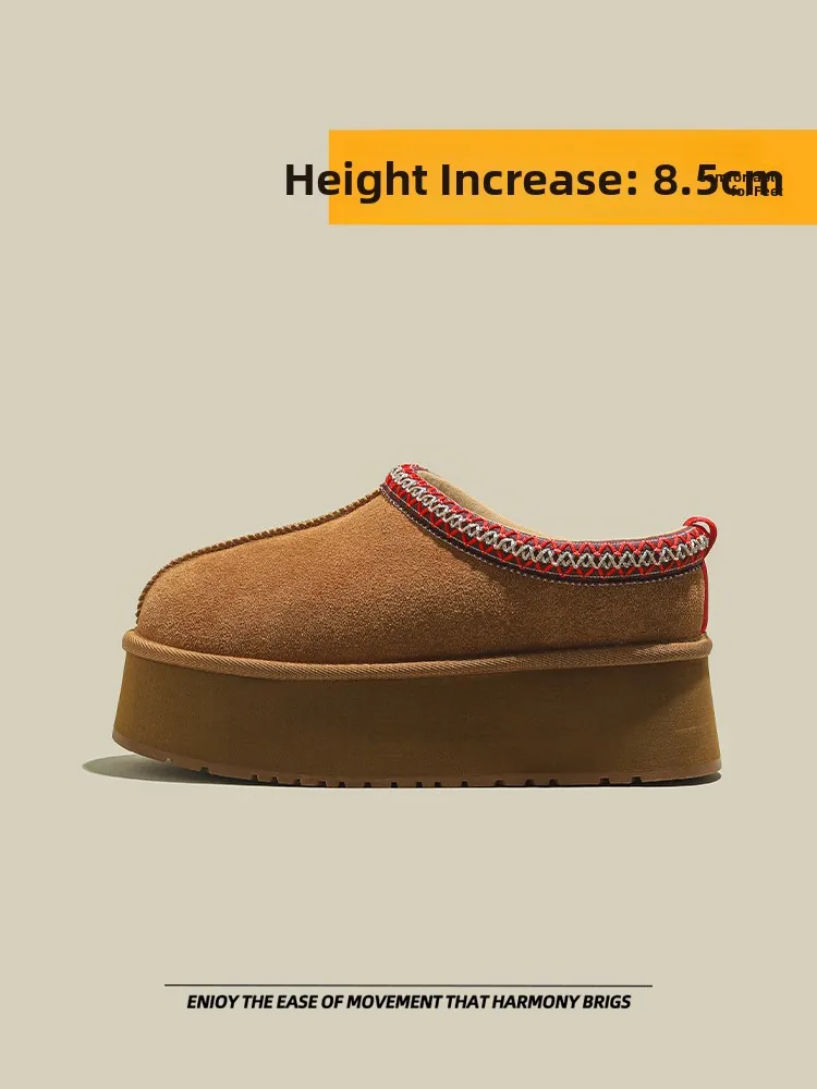 

Thi Bot Fce Lined Snow Boots Women's Anti-Slip Waterproof Winter New Sle Warm oes Plu Cotton oes